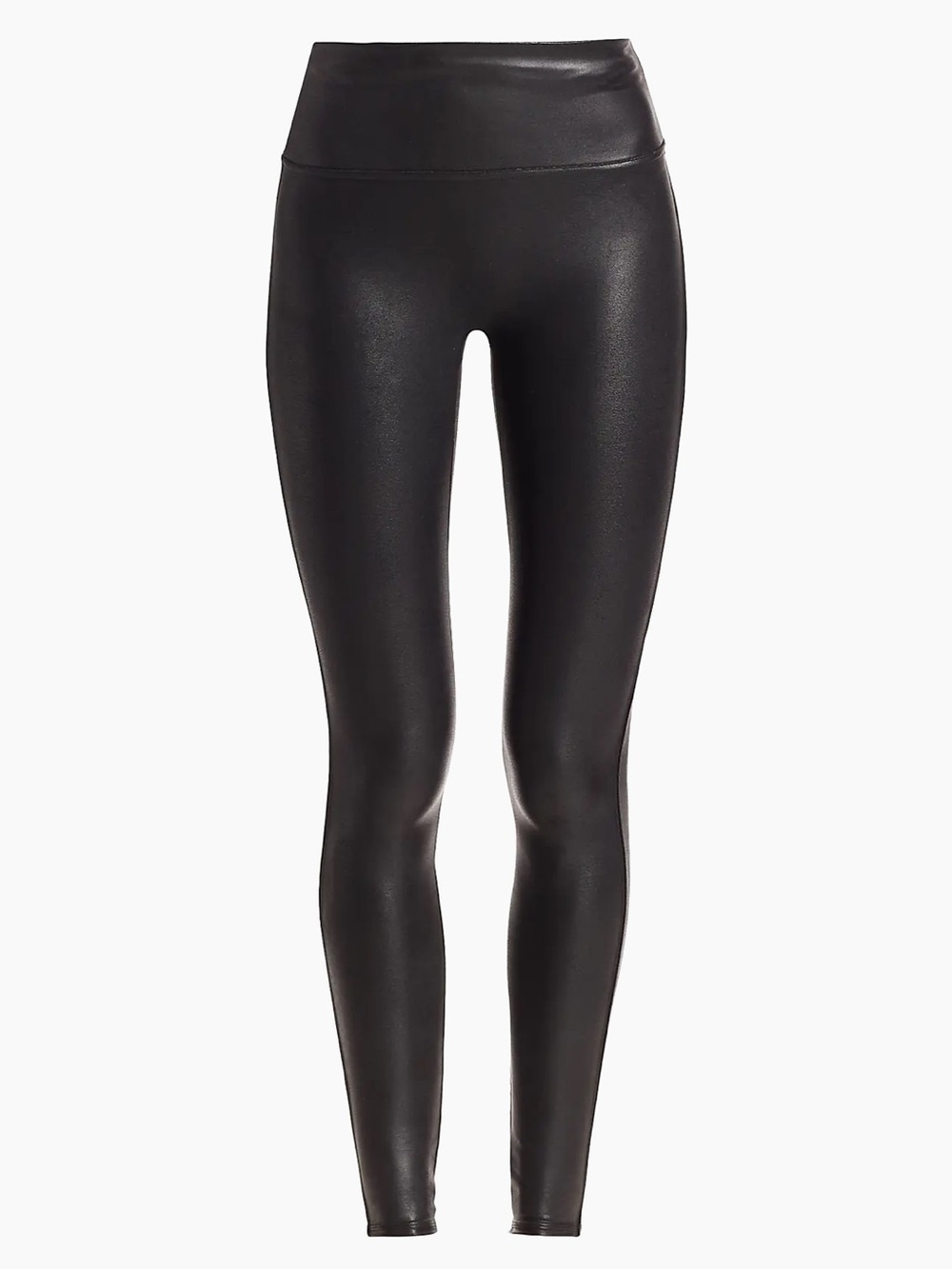SPANXShape Black High-Waist Faux Leather Leggings